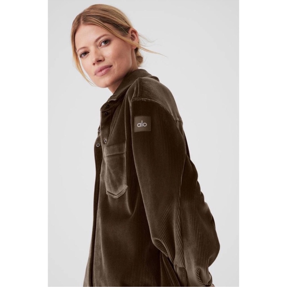 ALO Yoga The Ribbed Velour Mountain Side Shacket XS